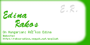 edina rakos business card